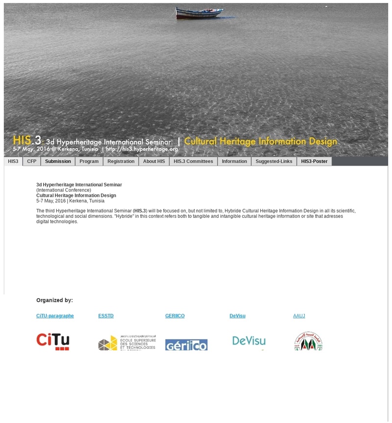 Colloque HIS.3 2016